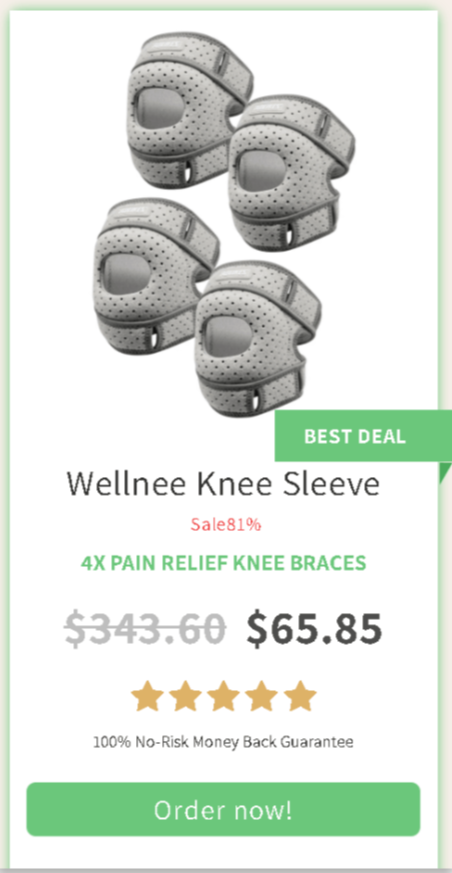 Wellknee Knee Brace package price 