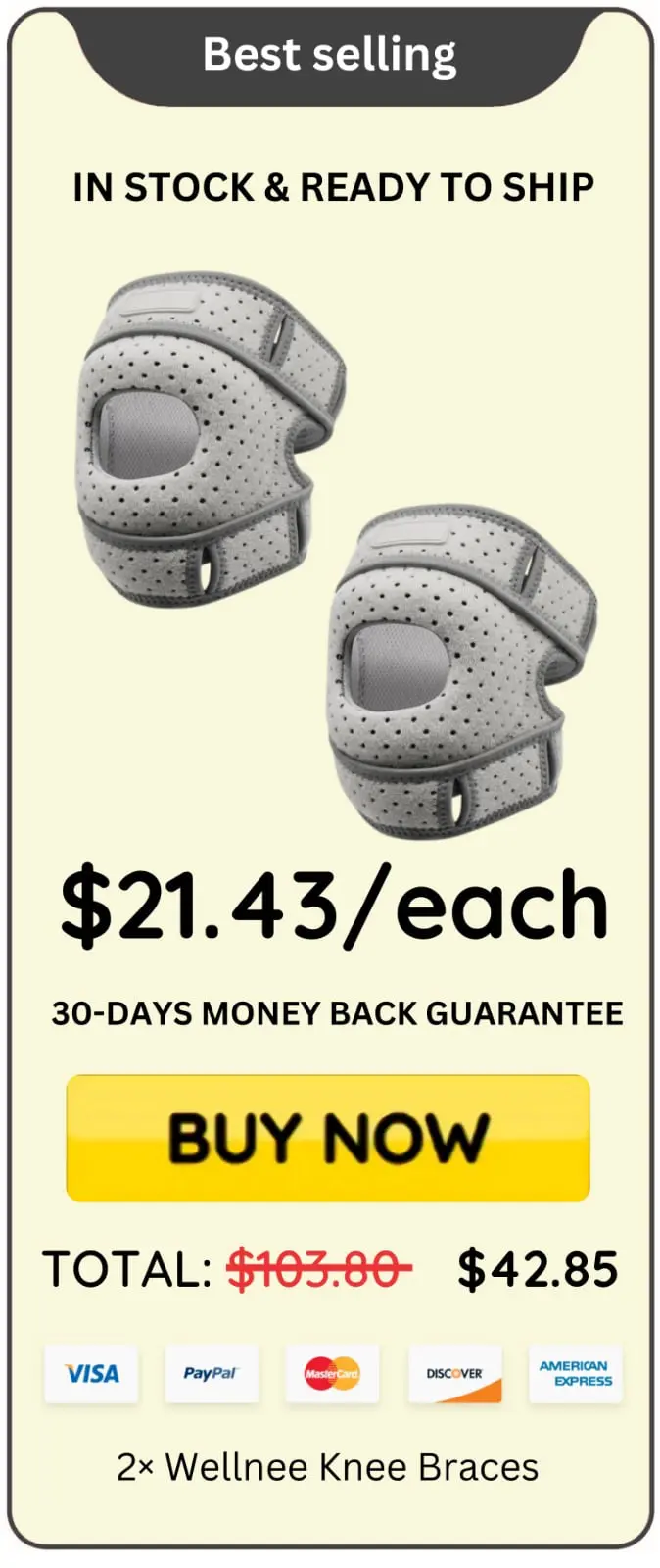 Wellnee Knee Braces best offer price